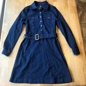 MG Originals Dark Denim Belted Dress Size Small